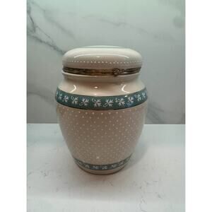 Vintage Raised Polka Dot Ceramic Hinged Lid Canister Knott's Berry Farm